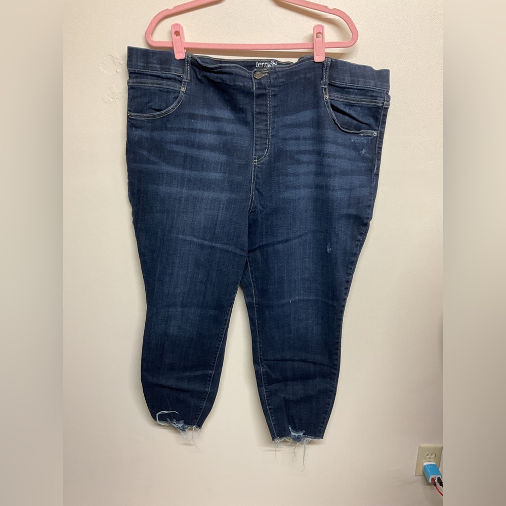 Terra & Sky Dark Blue Cropped Jeans